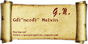 Göncző Malvin névjegykártya